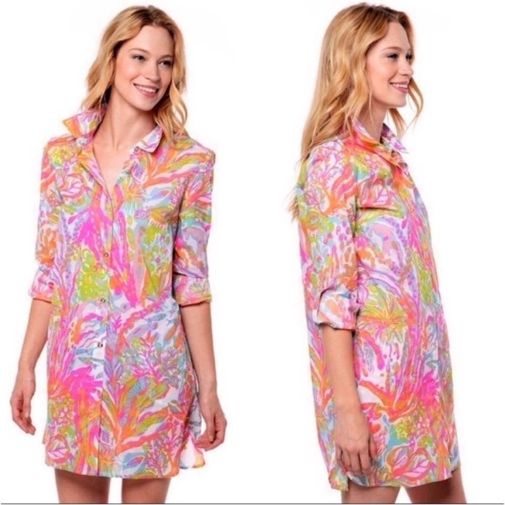 Lilly Pulitzer Jupiter Island Tunic SZ M Scuba To Cuba